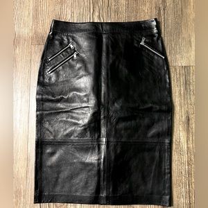 Polo Ralph Lauren leather pencil skirt
